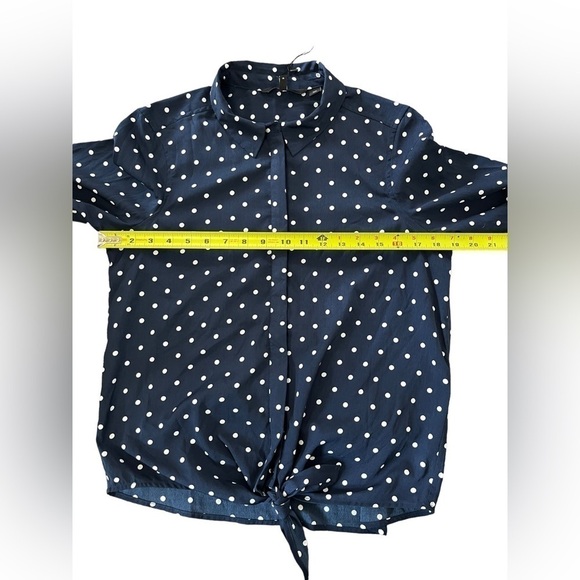 Vero Moda Polka Dot Tie Top Long Sleeve NWT - Picture 10 of 10